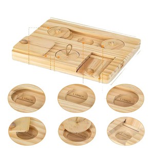 Jouet de recherche de nourriture en bois écologique pour hamster cochon d'inde lapin rat casse-croûte caché mangeoire stimulation mentale - Product Image 5