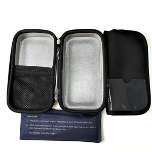 Sac isotherme portable léger en EVA pour le transport et le stockage au froid, avec blocs réfrigérants inclus pour flacons d'insuline et stylos injecteurs - Product Image 6