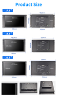 OEM ODM 17.3 18.5 21.5 23.8 İnç IPS VESA Panel Açık Çerçeveli Endüstriyel PCAP Dokunmatik Monitör LCD Ekran VGA DVI