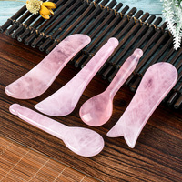 Vente chaude Rose Quartz Gua Set sha Pierre Anti-âge Soins de la peau Gua Sha Ensemble Masseur Facial Pur Naturel Rose Quartz Gua Sha