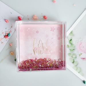 Cornici per <span class=keywords><strong>Foto</strong></span> Quadrate 4x4 Pollici in Acrilico Rosa Glitterato per Decorazione Casa - Product Image 2