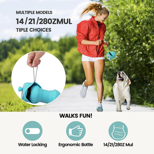 Bouteille d'eau portable pour chien, produits en gros, bouteille d'eau pliable en silicone de qualité alimentaire pour animaux de compagnie, pour l'extérieur - Product Image 5