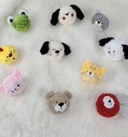 Jouet pour chien en peluche TPR, balle rebondissante, animal mignon de dessin animé, durable, anti-ennui, 5 cm, intérieur/extérieur