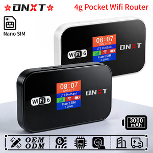 DNXT pocket wifi 300Mbps 3000mAh mifi <b>router</b> WPS LCD mifi device WiFi6 Type-C 4g <b>small</b> pocket wifi <b>router</b> for Travel use - Product Image 1