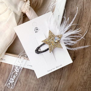Barrettes à <span class=keywords><strong>cheveux</strong></span> élégantes pour filles, décoration de <span class=keywords><strong>cheveux</strong></span> tendance, pinces à <span class=keywords><strong>cheveux</strong></span> en plumes - Product Image 4