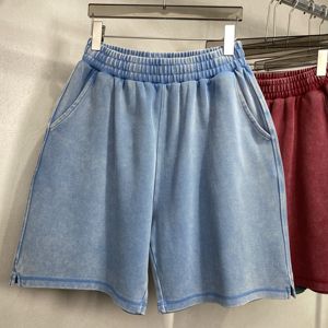 กางเกงขาสั้นฤดูร้อนระบายอากาศได้ดี กางเกงขาสั้นวินเทจแบบย้อมสีเอซิดสำหรับผู้ชาย - Product Image 2