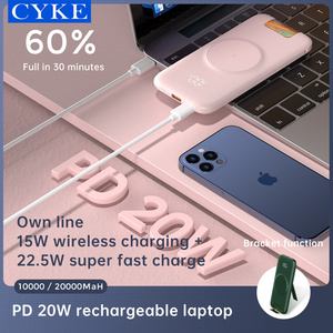 Cargador Portátil Inalámbrico CYKE de 20000 mAh y 18 W, Cargador Portátil <span class=keywords><strong>para</strong></span> Móvil y Laptop con Carga Rápida de 22.5 W, Batería Portátil <span class=keywords><strong>para</strong></span> Teléfono Celular P2 - Product Image 6