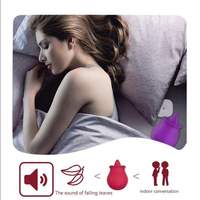 Weiblicher Klitoris- und G-Punkt-Stimulator Wasserdichter Silikon-Rosenblüten-Zungenvibrator Geräuschloser Erwachsenen-Sexspielzeug Rosen-Leckvibrator für Frauen