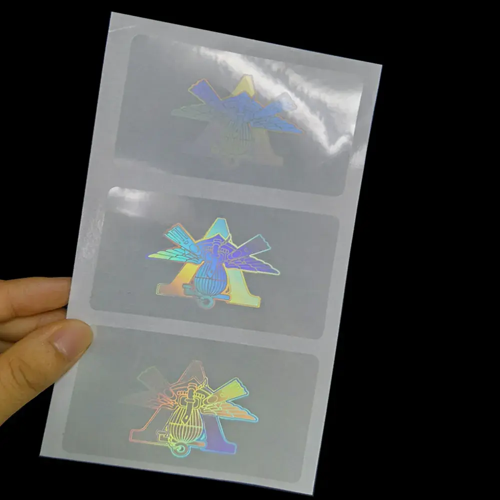 Individueller hitzeempfindlicher farbwechsel-Aufkleber in A4 transparenter holografischer Folien-Laminierungsfilm-Hologrammhersteller