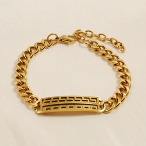 <span class=keywords><strong>Bracelet</strong></span> chaîne en acier titane courbé pour hommes, femmes et couples, bijoux minimalistes tendance en gros, en stock - Product Image 4