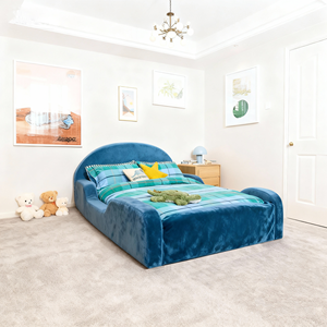 Premium Kids Bed Couch with Soft Mattress Included Removable Cover Easy Assembly Sofa for <strong>Small</strong> Spaces Bedroom Playroom - Product Image 3