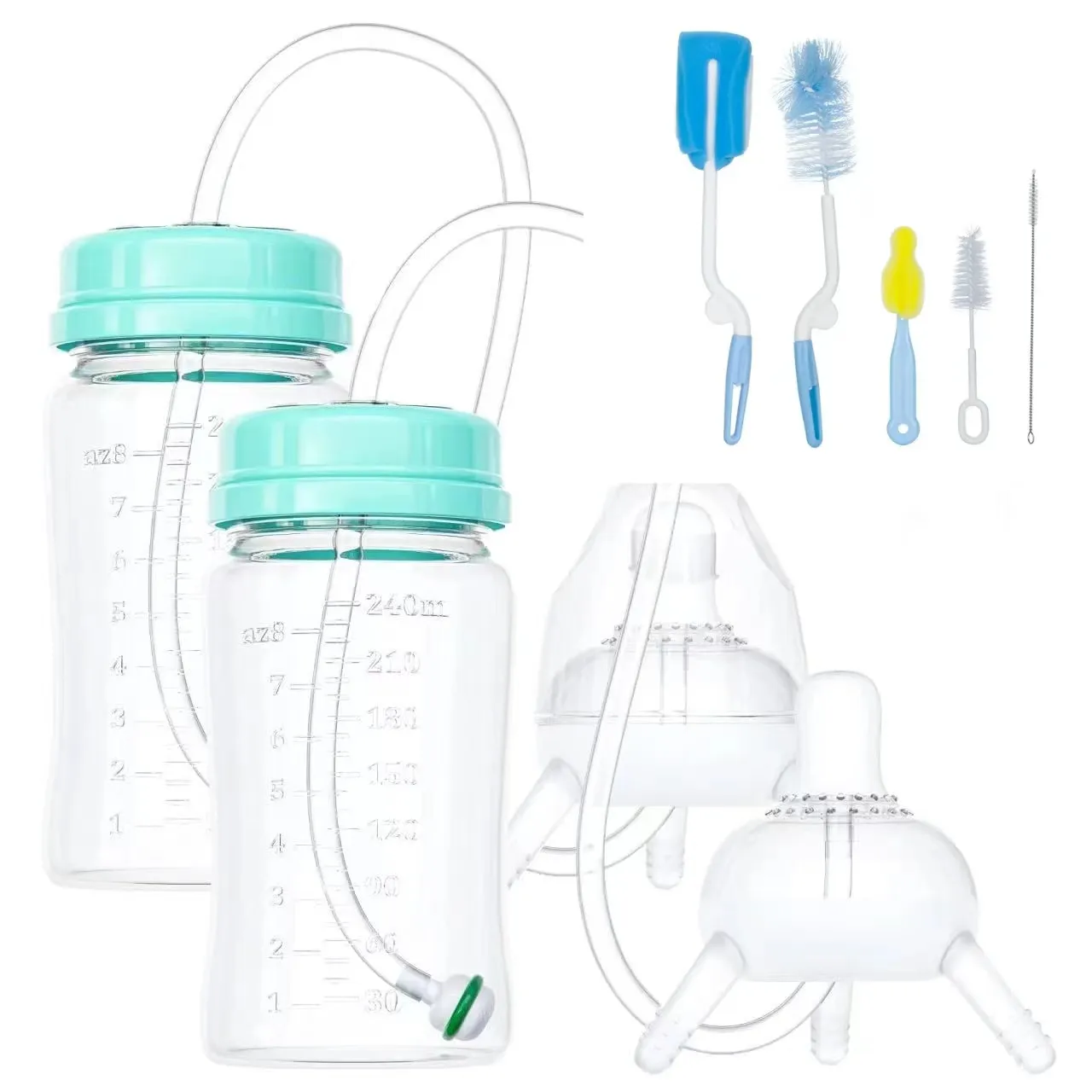 Novo Prpduct Hands Free Baby Bottle com Tubo-Anti-Cólica Alimentação Baby Bottle System Leite Desmame Baby Supply