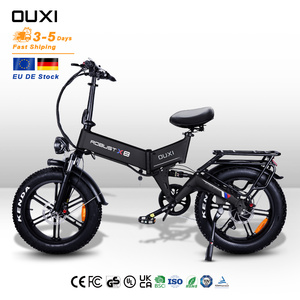 Vélo électrique pliable en aluminium avec pneus larges de 20 pouces, best-seller, batterie au lithium 250W 48V, vélo électrique pliable OUXI X8, entrepôt <span class=keywords><strong>allemand</strong></span> - Product Image 1