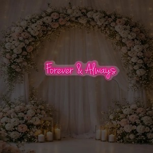 Letrero de Neón Personalizado para Boda, Decoración de Pared con la Frase 'Eras Siempre Tú, <span class=keywords><strong>Mejor</strong></span> Juntos' - Product Image 1