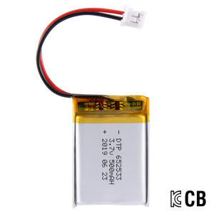 Bateria de lítio 303450 503035 102030 3.7v 500mah 1.85Wh bateria do polímero com conector de JST Molex - Product Image 4