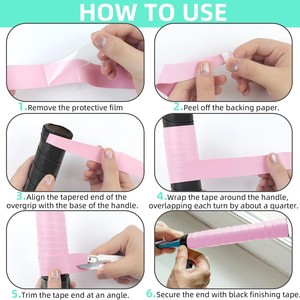 Bande adhésive antidérapante absorbant la transpiration en PU pour raquettes de squash, tennis et badminton - Vente en gros - Product Image 6