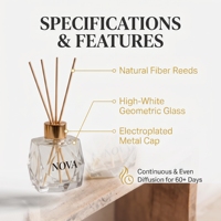 Diffuseur de parfum d'ambiance de luxe NOVA avec une formule exclusive à base d'huile pour une diffusion de parfum longue durée