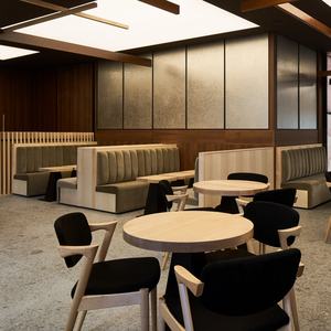 Cabine de madeira sólida personalizada assento móveis de restaurante japonês - Product Image 3