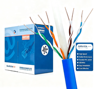 Câble réseau Surxin Cat6 en vrac 305m UTP FTP S/FTP 23AWG CCA Cuivre Gaine PVC Câble extérieur étanche en rouleau