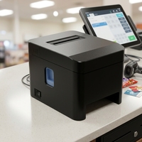 Imprimante thermique de bureau ABS58V avec coupe-papier automatique, 384 points, 203 dpi, pour l'impression de tickets de caisse, interface USB/sans fil, en stock