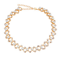 Ensemble de bijoux pour femmes, boucles d'oreilles en zircon double perle, collier avec boucles d'oreilles pour femmes