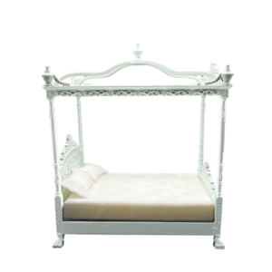 Cama Doble <span class=keywords><strong>Miniatura</strong></span> para Casa de Muñecas, Estilo Victoriano - Product Image 4
