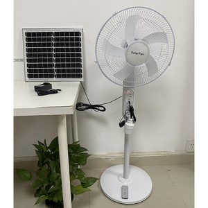 Omsen Summer Rechargeable Solar Fan <b>With</b> Solar Large Capacity Mobile Rechargeable Solar Fan for Indoor Outdoor OMQ806 -198F - Product Image 3