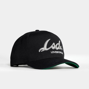 Gorras Estructuradas Personalizadas de 5 Paneles, Negras, con Logotipo Bordado en 3D, Gorras Snapback - Product Image 4