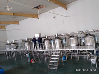 Volledig geautomatiseerde ambachtelijke bierbrouwerij productielijn van SUS304 roestvrij staal, 100L, 500L, 1000L, 5000L, 10000L