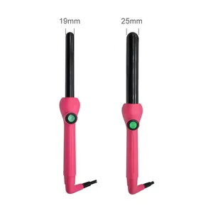Kunden spezifisches Logo 25mm elektrisches <span class=keywords><strong>clipless</strong></span> Haar Lockens tab Zauberstab Keramik PTC Heizung LED Temperatur anzeige Hot Tools Locken wickler Roller - Product Image 5