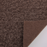 Tissu en velours peluche tricoté en interlock YVES 100 % polyester 325 g/m² de poids moyen, type Victoria Fleece, pour manteau d'hiver