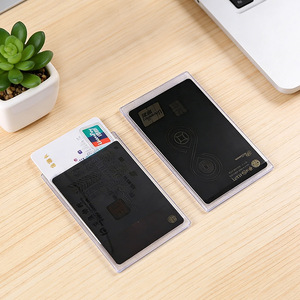 Anti-spy card <b>holder</b>/wallet for <b>ID</b> cards, leak-proof, simple and durable plastic protective sleeve for bank cards and campus - Product Image 1