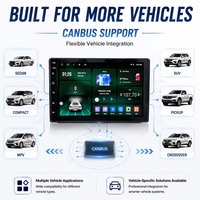 Radio Auto Universal de 9 Pulgadas y 2 DIN, Pantalla Táctil IPS con CarPlay Inalámbrico Personalizado y Android Auto, Envío Rápido