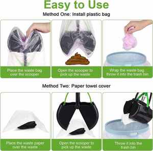 Bumo Pet Sanitaire Chien Pooper Scooper <span class=keywords><strong>Pince</strong></span> Durable Pliable Long Manche Grand Chien Pets 'Waste Picker Pratique Merde Sacs - Product Image 5
