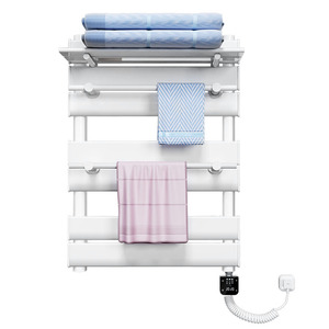Calentador de Toallas Eléctrico Blanco, <span class=keywords><strong>Radiador</strong></span> de Baño <span class=keywords><strong>con</strong></span> Función de Calefacción - Product Image 1