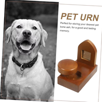 Ataúd de cremación para mascotas de madera maciza, marco de fotos conmemorativo a prueba de insectos para gatos y perros, decoración de recuerdo funerario para mascotas.