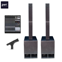 Système de sonorisation PAT 666combo Mini Line Array, colonne de 4,5 pouces avec caisson de basses de 18 pouces, 800 W RMS, système de sonorisation stéréo PA pour mariages/églises