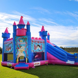 Château gonflable de thème de princesse de qualité commerciale préféré d'enfants filles sautant le toboggan plein d'entrain de château pour la <span class=keywords><strong>location</strong></span> - Product Image 6