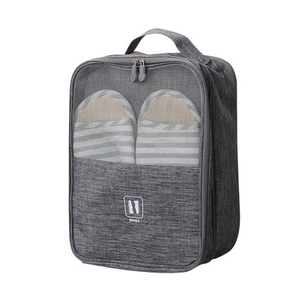 Vente en gros de sac à chaussures étanche en polyester avec fermeture éclair 2 paires sac à chaussures organisateur de sport de voyage - Product Image 1