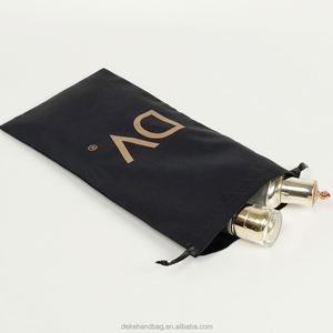 Bolsas de Satén de Seda Personalizadas con Logotipo Impreso, Bolsas Cosméticas Promocionales Económicas con Cordón - Product Image 2