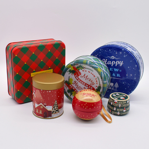 Lata blanca de grado alimenticio con impresión personalizada para pastel de caramelo, galleta de <span class=keywords><strong>Chocolate</strong></span>, mantequilla, galleta, caja de embalaje de Metal redonda, latas de Metal - Product Image 5