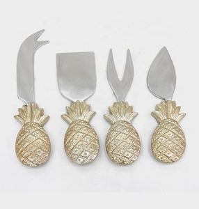 Juego de Cuchillos para Queso de Aluminio, Mango de Metal Fundido, Acero Inoxidable con Acabado Brillante, Cubertería Ecológica, Regalos, Obsequios para Eventos - Product Image 2