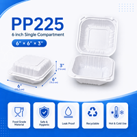 Contenants jetables TengChuang pour restaurant, boîtes alimentaires en PP de qualité alimentaire à 3 compartiments, boîtes à salade écologiques à emporter avec couvercles