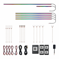 Kit d'éclairage d'ambiance pour voiture, bande LED en acrylique, décoration intérieure, impression de logo personnalisée, vente en gros, modification automobile