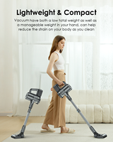 Multifunktionaler Tragbarer Kabelloser Beutelloser HEPA-Filter Staubsauger mit LED-Beleuchtung für Haushalt & Hotel