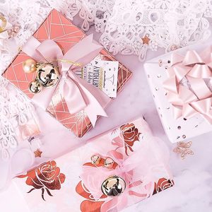 New Professional Made Chất lượng cao Quà tặng màu Đỏ giấy gói tùy chỉnh in bao bì sang trọng giấy cuộn - Product Image 4