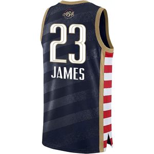 FOXA LeBron James # Maillot de basket-ball All-Star pour jeunes garçons, 23, USA All-Stars, vêtements de basket-ball, col rond, évacuation de l'humidité - Product Image 3