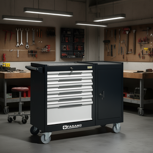 Fasano <b>Tools</b> <b>Rolling</b> <b>Tool</b> Cabinet 6 Drawer With Door And Lock For Workshop Storage - Product Image 3