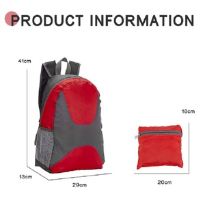 Mochila Ligera y Portátil para Camping, Bolso de Hombro Plegable y Moderno para Senderismo y Viajes, Directo de Fábrica en Vietnam - Product Image 2