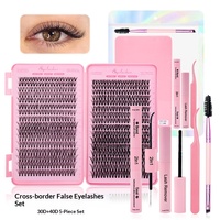 Kit de Cils en Grappes DIY en Gros, Réutilisables, Synthétiques, Effet Volume, Faux Cils Personnalisables, Emballage Luxe, Marque Privée